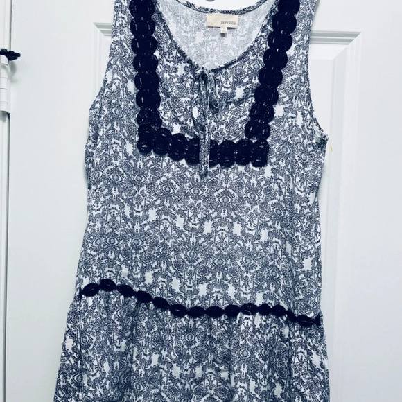 Dept222 Tank Tunic Top - Size Small - Navy and White - EUC - Picture 7 of 12